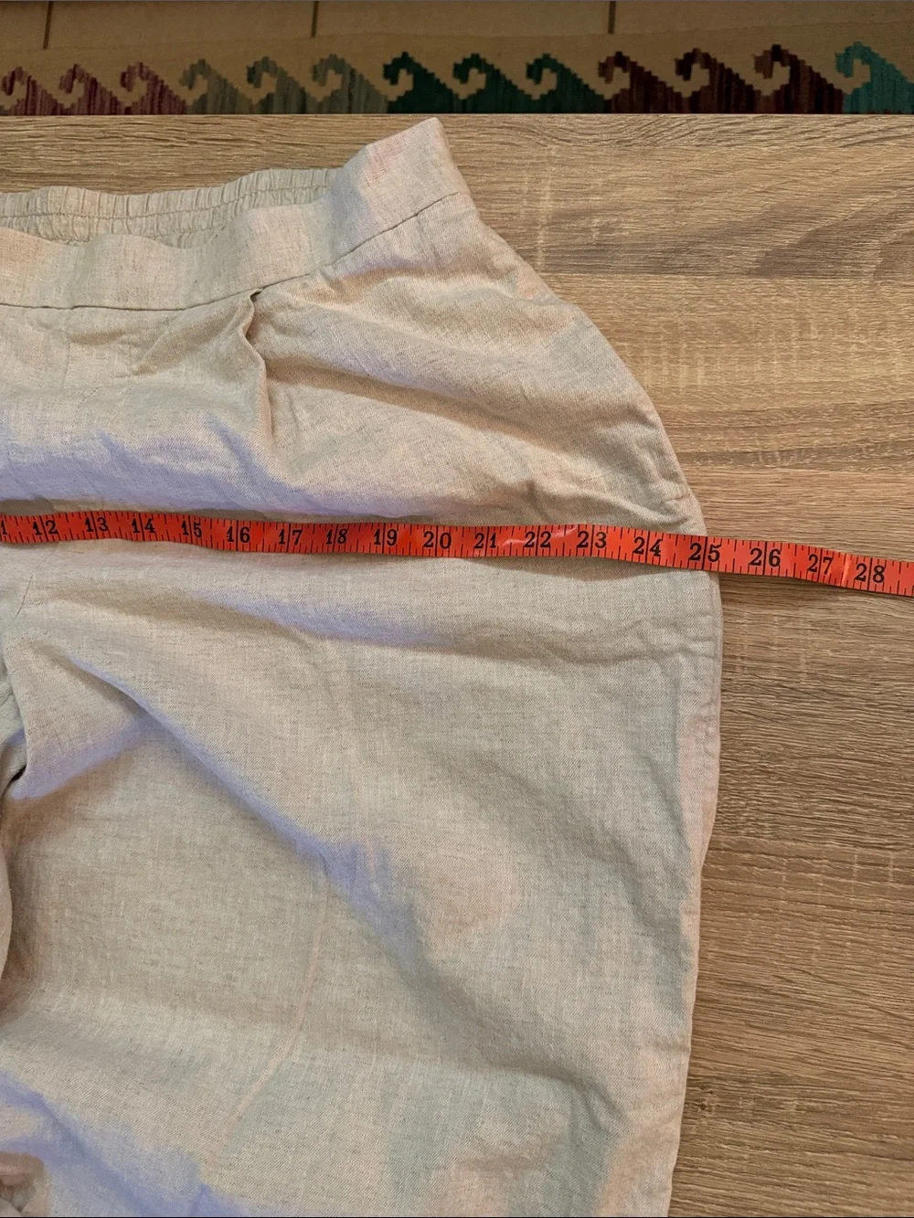 Banana Republic Wide-Leg Linen Blend Pants in Natural Size M